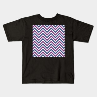 Purple Violet ZigZag Chevron Repeat Pattern Kids T-Shirt